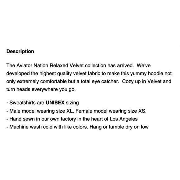 Aviator Nation Classic Velvet Relaxed Crewneck Sweatshirt Red S NWT - Picture 5 of 8